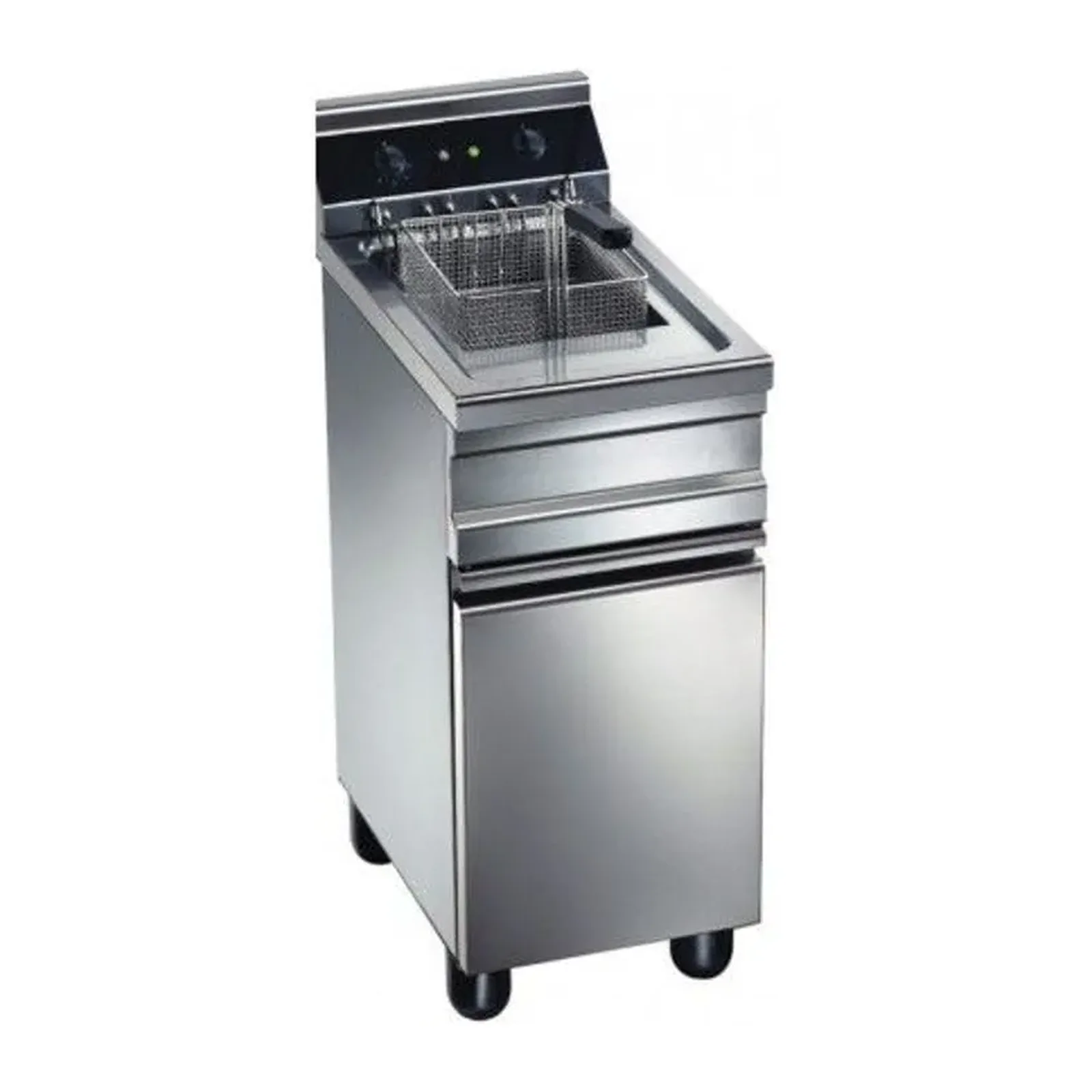 FURNOTEL Friteuse professionnelle électrique - cuve 14 L - 375×650×1150 mm - 400V | 3Ph + N + T - 9 kW - FURNOTEL