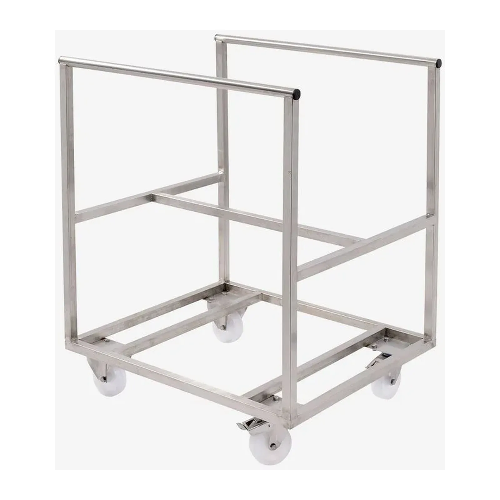 GILAC Chariot inox pour bac grand volume semi-cylindrique 170 L - 750×650×900 mm - Acier inoxydable - GILAC