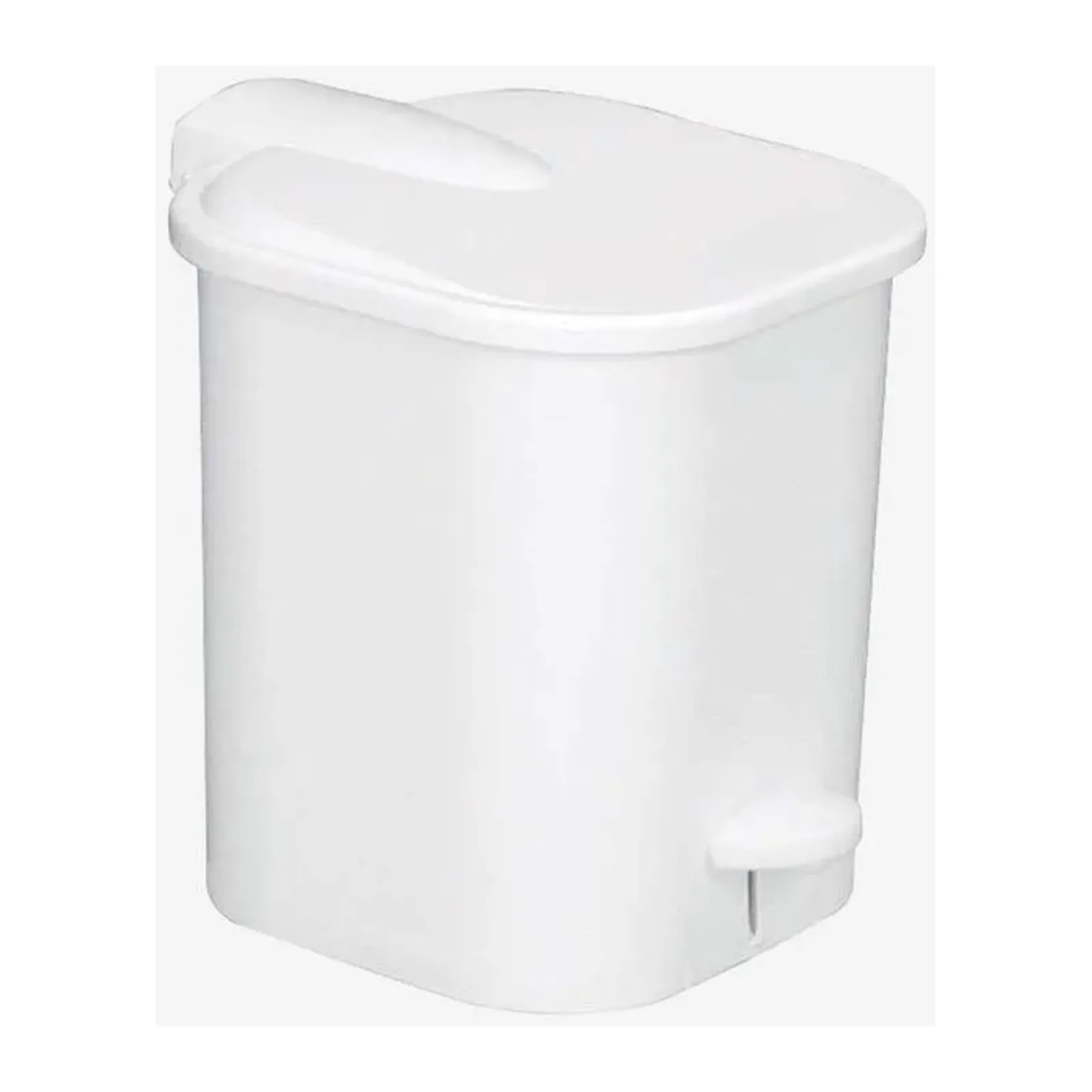GILAC Poubelle carrée à pédale 4 L - blanc - PP - 195×245×225 mm - GILAC