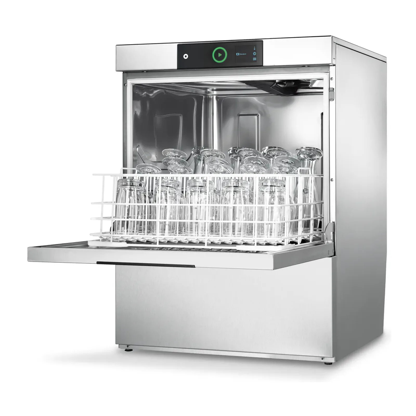 HOBART Lave-verres / lave-vaisselle professionnel à chargement frontal DUO - panier 500 x 500 mm - hauteur de passage 425 mm - 10 programmes - 600x603x825 mm - 230V monophasé / 400V triphasé commutable - HOBART