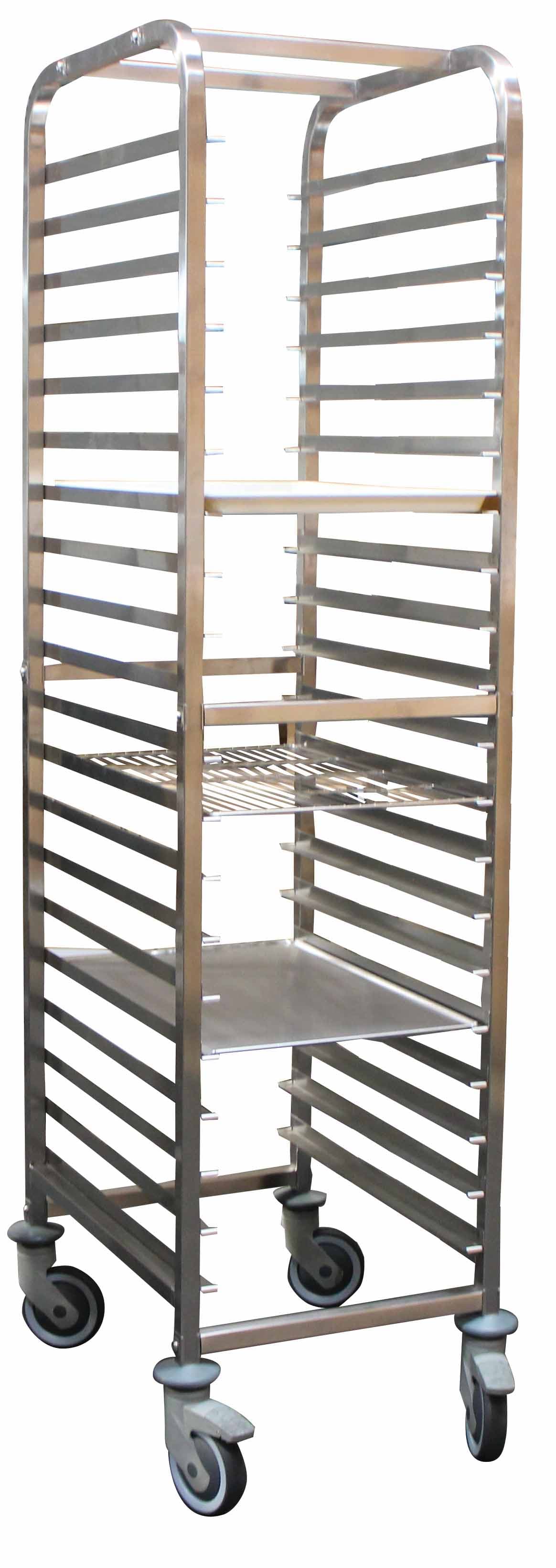 L2G Échelle pâtissière démontable inox 600x400 20 niveaux - 465x630x1860 mm - 20 niveaux - L2G