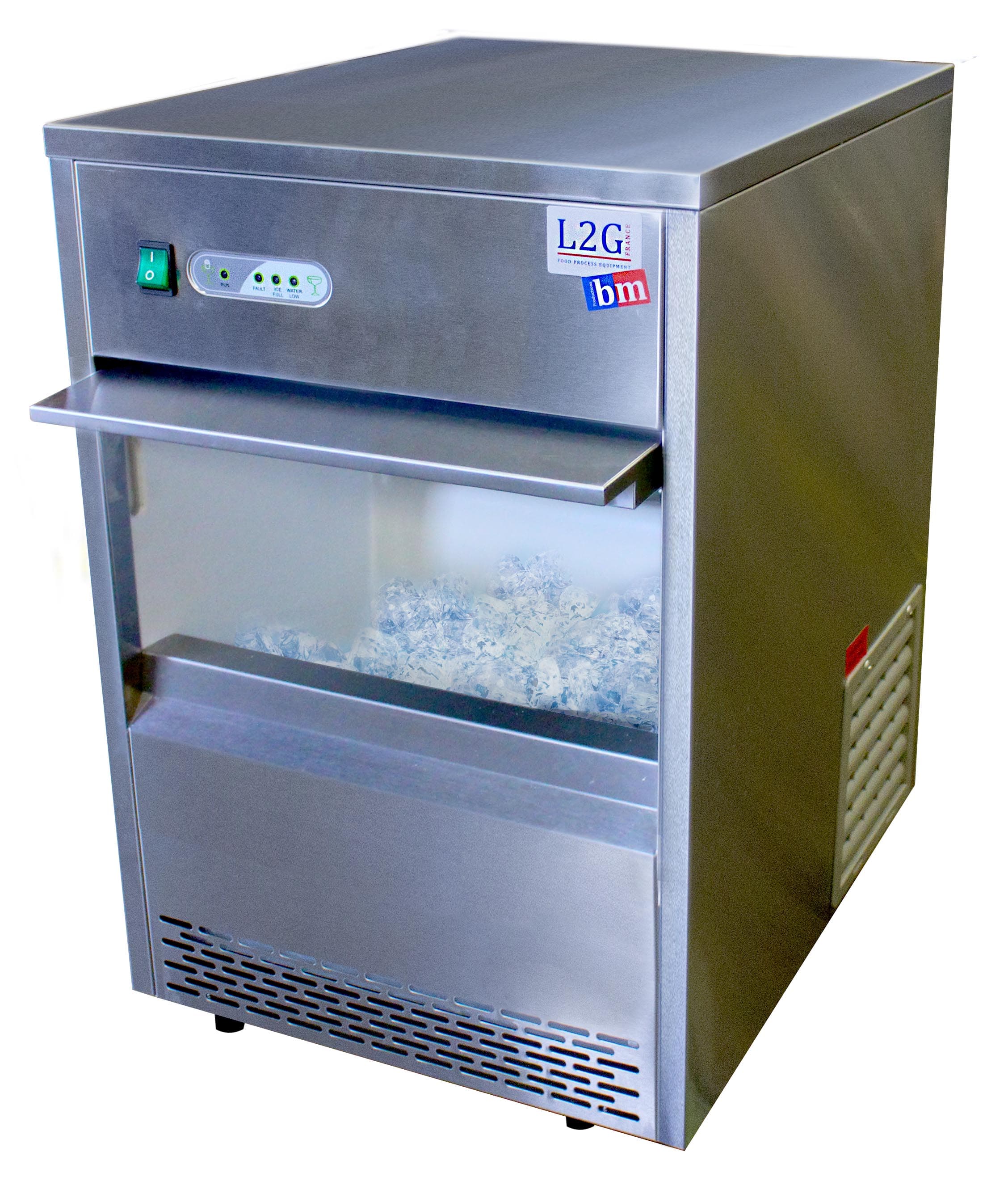 L2G Machine à glaçons creux avec réserve - Réserve 6 kg - 420x515x655 mm - 230V monophasé - 26 kg/24h - L2G