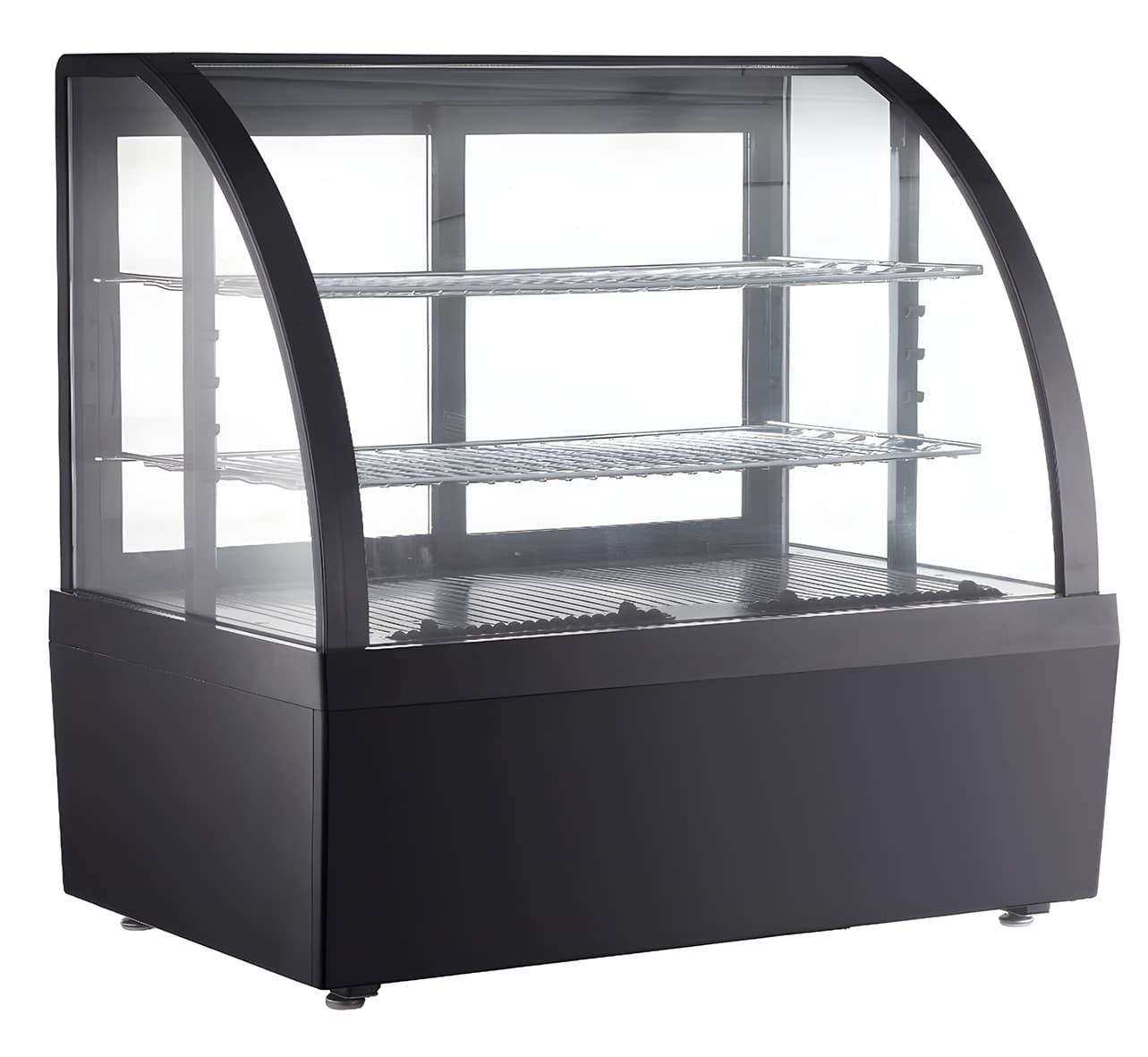 L2G Vitrine de présentation réfrigérée à poser noire - 100 L - 705x472x687 mm - 230V monophasé - +2/+10°C - L2G
