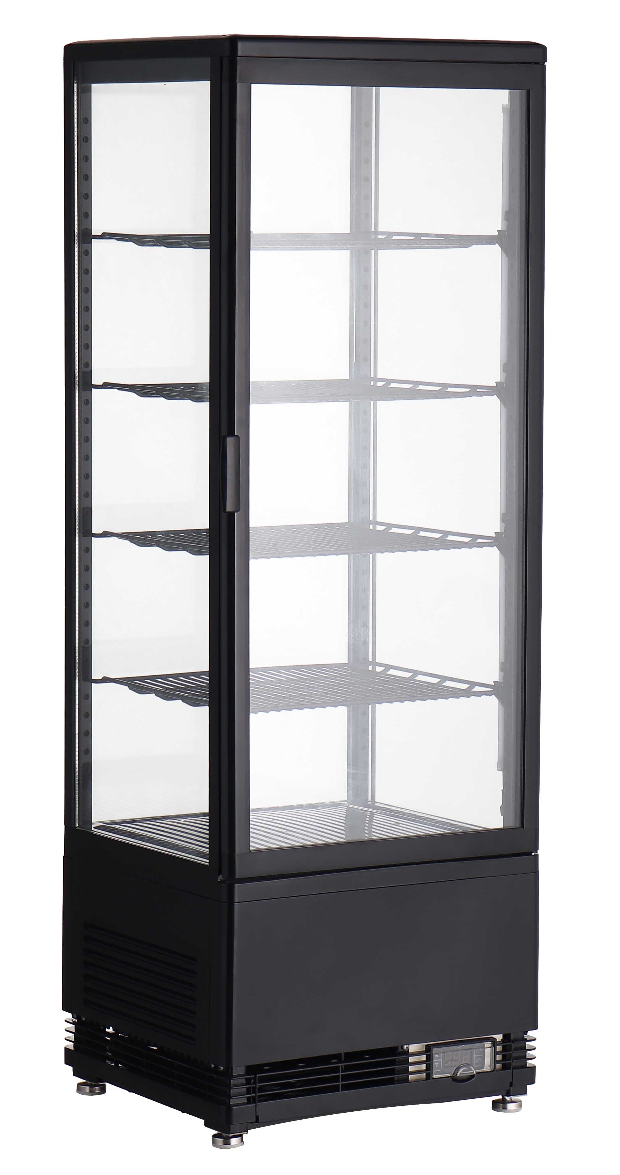 L2G Vitrine réfrigérée à poser noire - 98 L - 428x386x1110 mm - 230V monophasé - 0/+12°C - L2G