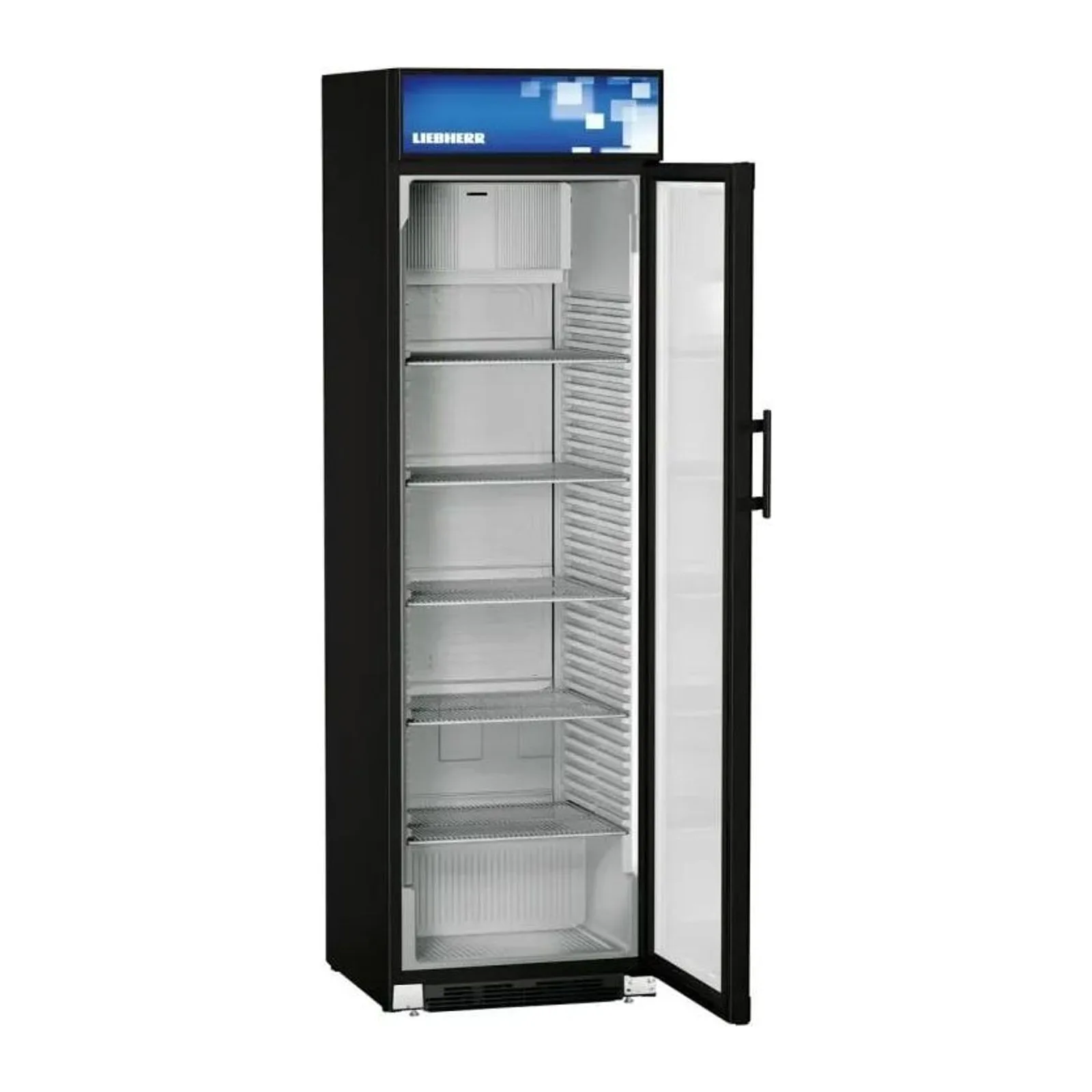 LIEBHERR Armoire positive - réfrigérateur de boissons - avec display - porte vitrée - volume utile 385 L - 600x687x2010 mm - Monophasé - Classe énergétique C - LIEBHERR