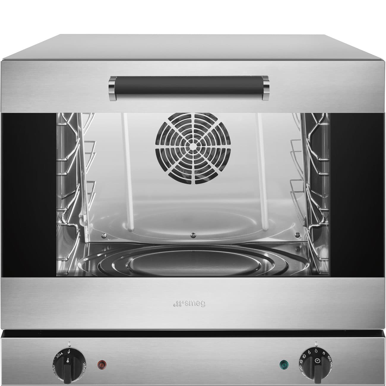 SMEG PROFESSIONAL Four à chaleur tournante électromécanique inox - 4 niveaux 435x320 mm - 602x580x537 mm - 230V monophasé - 3 kW - SMEG PROFESSIONAL