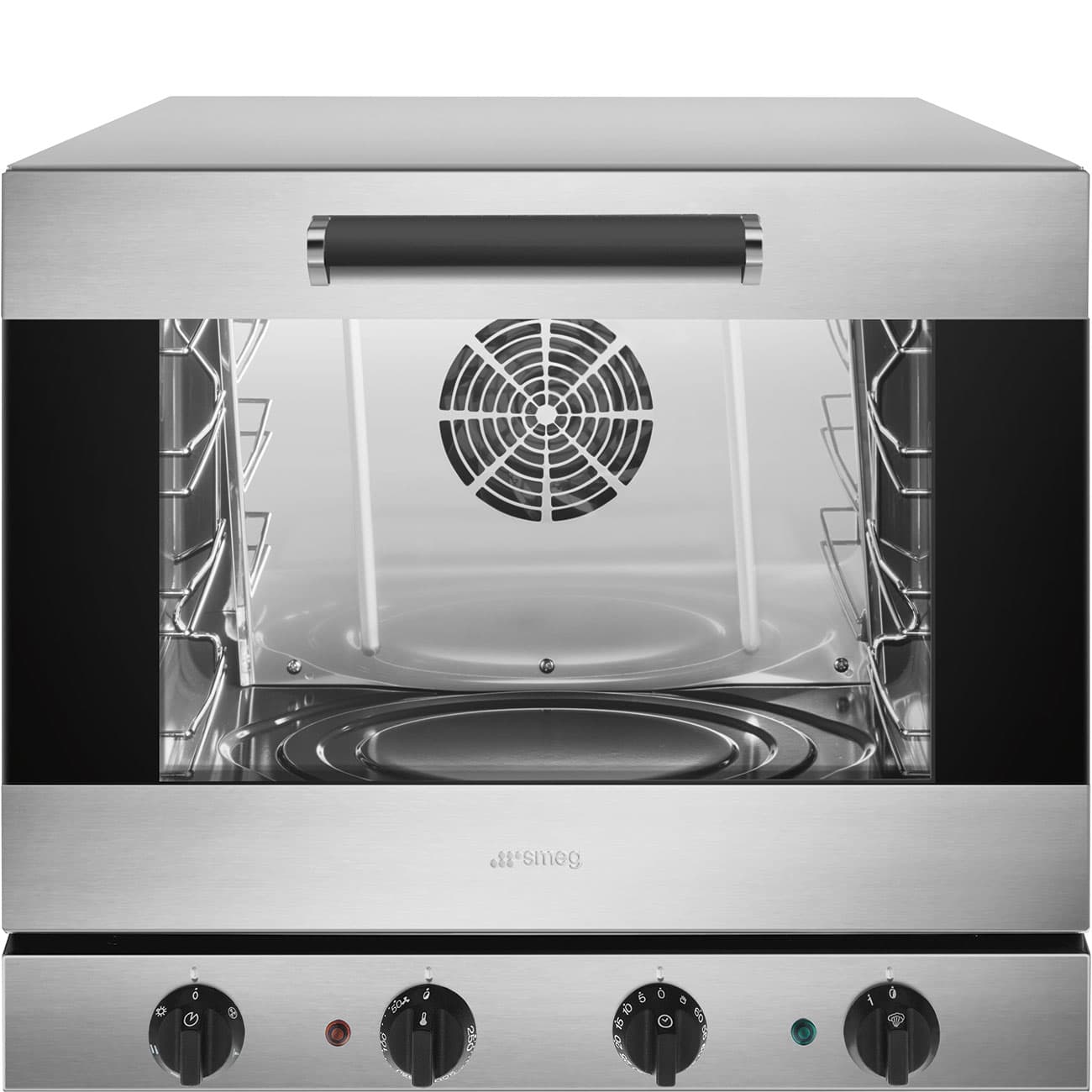 SMEG PROFESSIONAL Four multifonction électromécanique inox avec humidification - 4 niveaux 435x320 mm - 602x580x537 mm - 230V monophasé - 3 kW - SMEG PROFESSIONAL