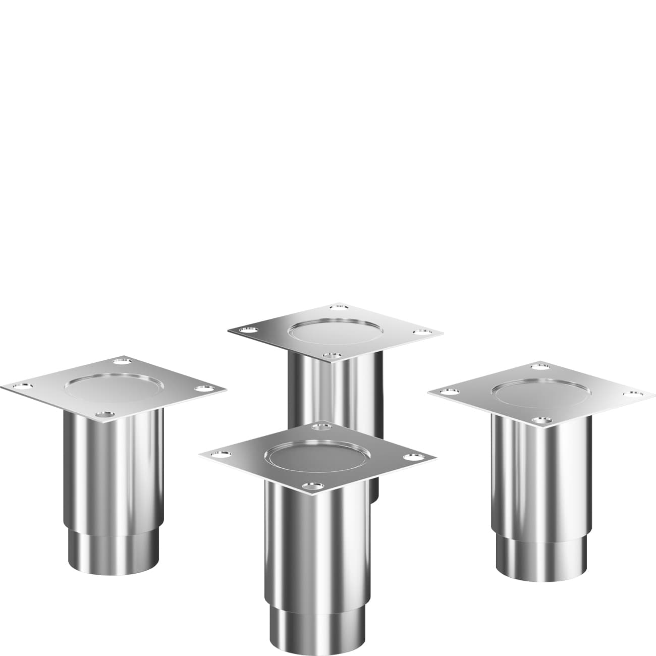 SMEG PROFESSIONAL Kit de 4 pieds inox pour armoires réfrigérées professionnelles 700 L - SMEG PROFESSIONAL