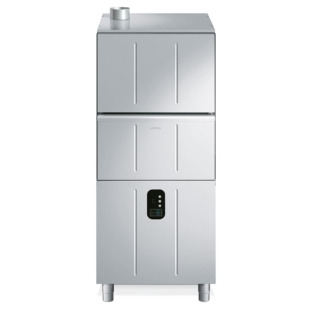 SMEG PROFESSIONAL Lave-batterie professionnel à chargement frontal avec pompe de vidange - panier 570x570 mm - 685x750x1710 mm - 400V triphasé - 9 kW - SMEG PROFESSIONAL