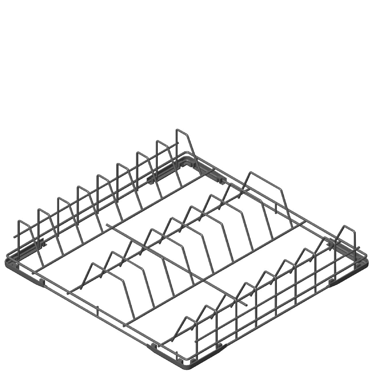 SMEG PROFESSIONAL Panier en fil pour 18 assiettes - 500x500 mm - pour lave-vaisselle 500 et à capot - SMEG PROFESSIONAL